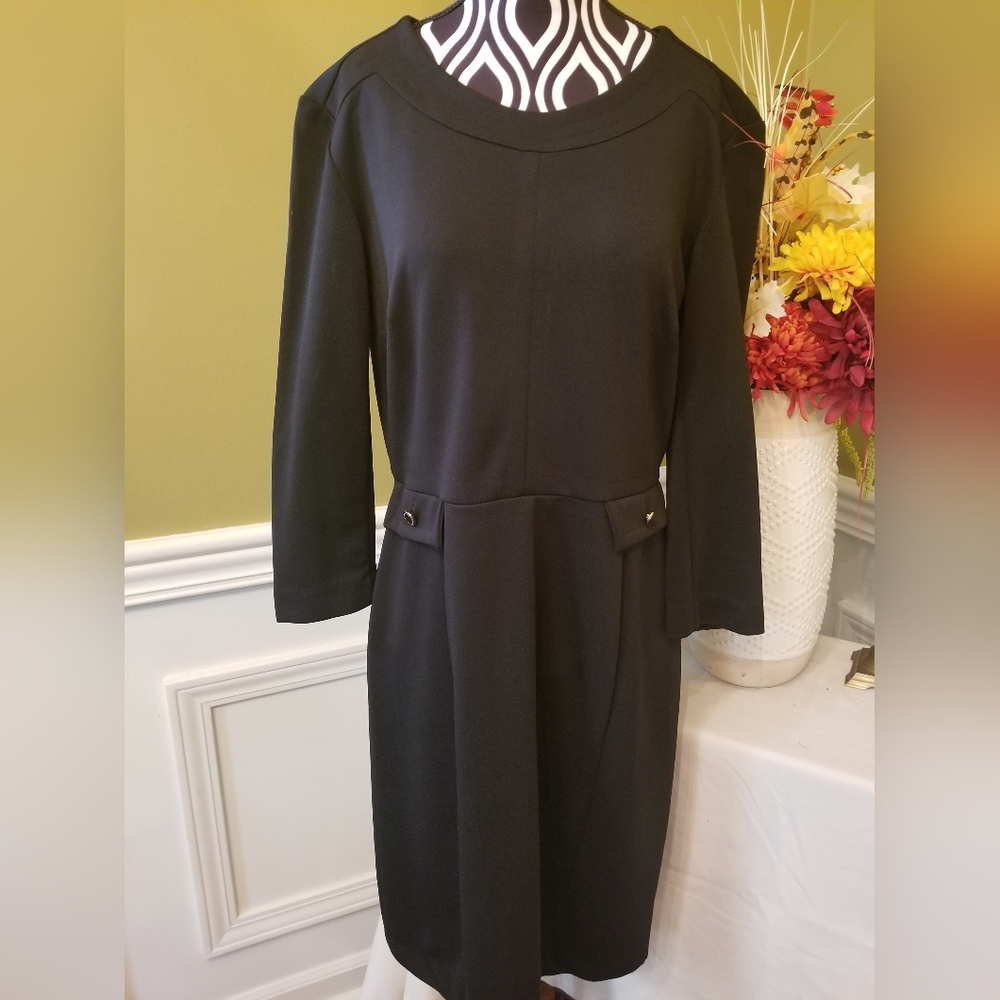Woman's Black Liz Claiborne Sheath Dress Size Medium
